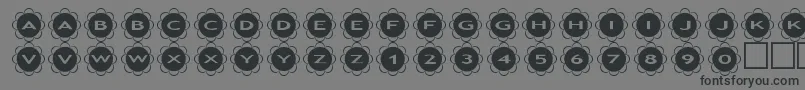 asflowers Font – Black Fonts on Gray Background