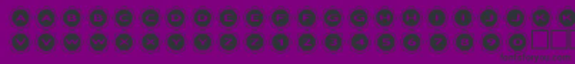 asflowers Font – Black Fonts on Purple Background