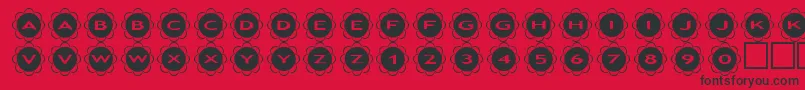 asflowers Font – Black Fonts on Red Background