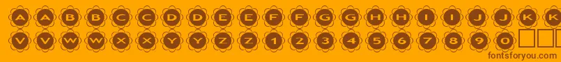 asflowers Font – Brown Fonts on Orange Background