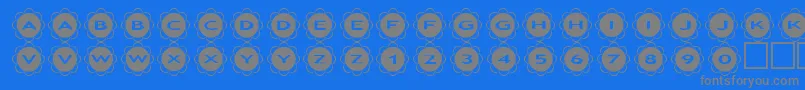 asflowers Font – Gray Fonts on Blue Background