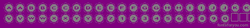asflowers Font – Gray Fonts on Purple Background