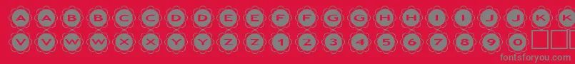 asflowers Font – Gray Fonts on Red Background