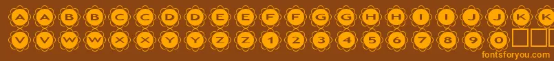 asflowers Font – Orange Fonts on Brown Background