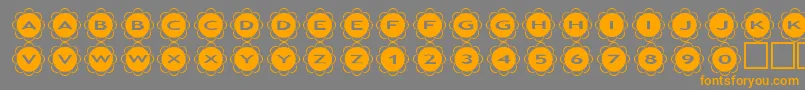 asflowers Font – Orange Fonts on Gray Background