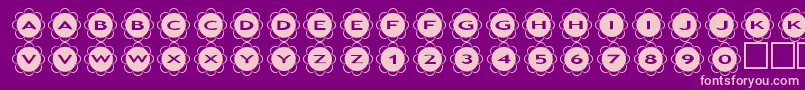 asflowers Font – Pink Fonts on Purple Background