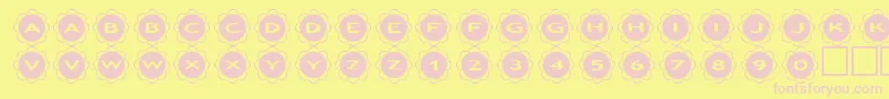 asflowers Font – Pink Fonts on Yellow Background