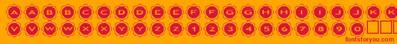 asflowers Font – Red Fonts on Orange Background