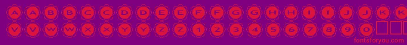 Шрифт asflowers – красные шрифты на фиолетовом фоне