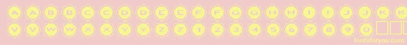 asflowers Font – Yellow Fonts on Pink Background