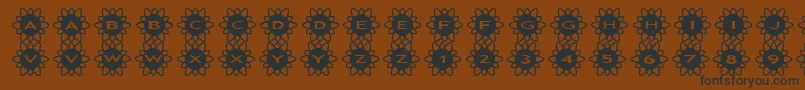 asflowers2 Font – Black Fonts on Brown Background