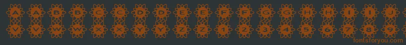 asflowers2 Font – Brown Fonts on Black Background