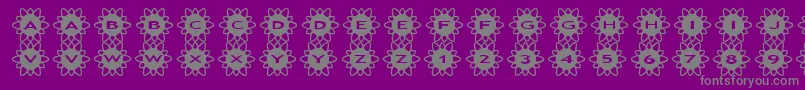 asflowers2 Font – Gray Fonts on Purple Background