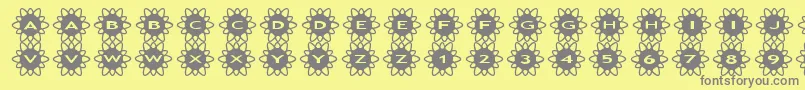 asflowers2 Font – Gray Fonts on Yellow Background