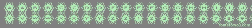 asflowers2 Font – Green Fonts on Gray Background