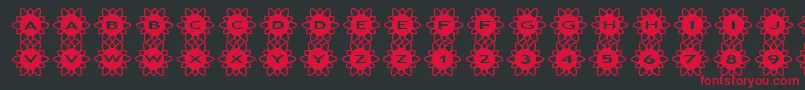 asflowers2 Font – Red Fonts on Black Background