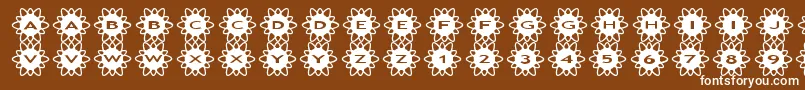 asflowers2 Font – White Fonts on Brown Background