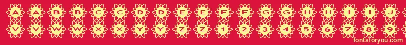 asflowers2 Font – Yellow Fonts on Red Background