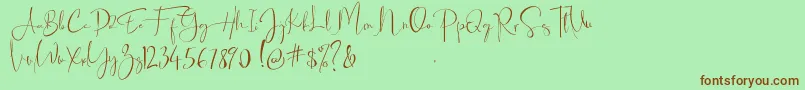 Asgard   Regular dafont Font – Brown Fonts on Green Background