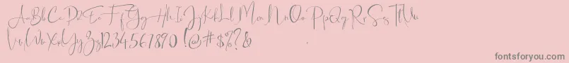 Asgard   Regular dafont-Schriftart – Graue Schriften auf rosa Hintergrund