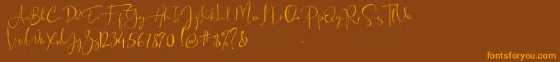 Asgard   Regular dafont Font – Orange Fonts on Brown Background