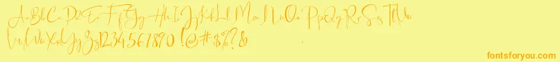 Asgard   Regular dafont Font – Orange Fonts on Yellow Background