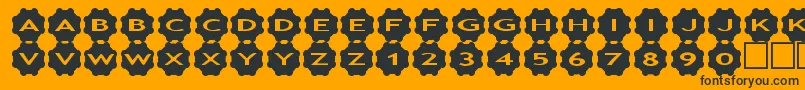 asgears2 Font – Black Fonts on Orange Background