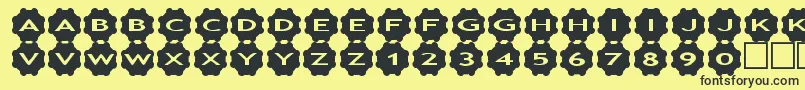 asgears2 Font – Black Fonts on Yellow Background