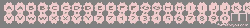 Fonte asgears2 – fontes rosa em um fundo cinza
