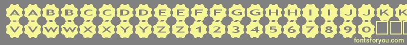 asgears2 Font – Yellow Fonts on Gray Background