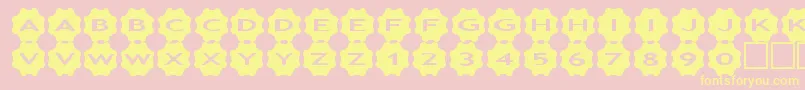 asgears2 Font – Yellow Fonts on Pink Background