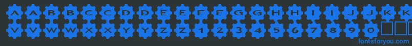 asgears3 Font – Blue Fonts on Black Background