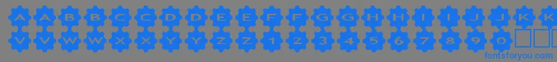 フォントasgears3 – 灰色の背景に青い文字
