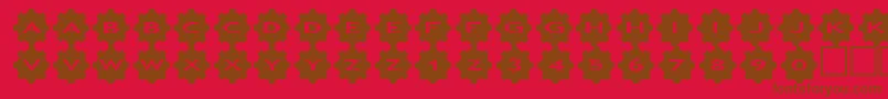 asgears3-fontti – ruskeat fontit punaisella taustalla