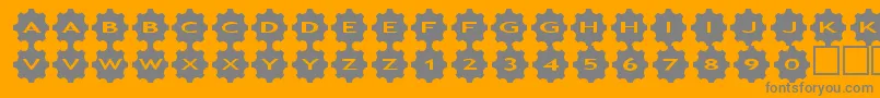 フォントasgears3 – オレンジの背景に灰色の文字
