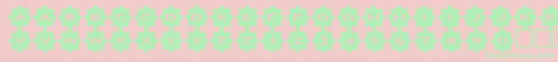 Czcionka asgears3 – zielone czcionki na różowym tle