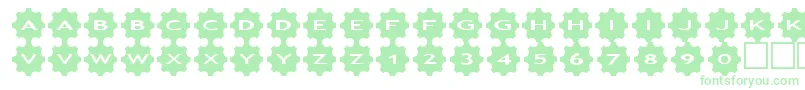 フォントasgears3 – 白い背景に緑のフォント