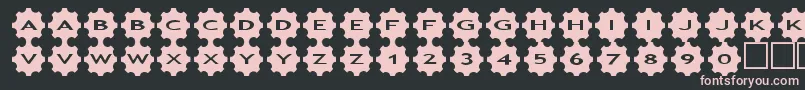 フォントasgears3 – 黒い背景にピンクのフォント