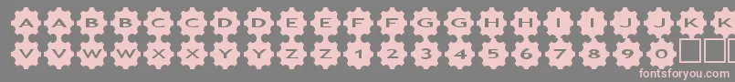 フォントasgears3 – 灰色の背景にピンクのフォント