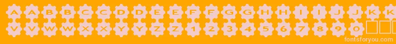 フォントasgears3 – オレンジの背景にピンクのフォント