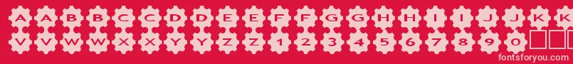 フォントasgears3 – 赤い背景にピンクのフォント