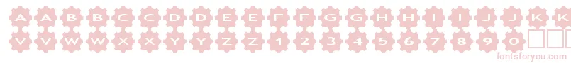 Czcionka asgears3 – różowe czcionki na białym tle