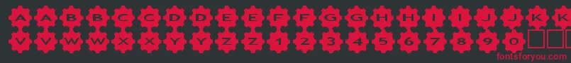 フォントasgears3 – 黒い背景に赤い文字