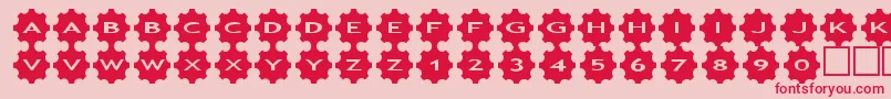 asgears3-fontti – punaiset fontit vaaleanpunaisella taustalla