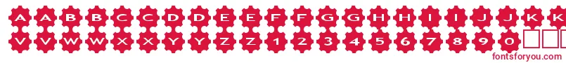 フォントasgears3 – 白い背景に赤い文字
