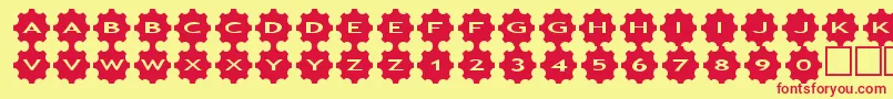 asgears3-fontti – punaiset fontit keltaisella taustalla