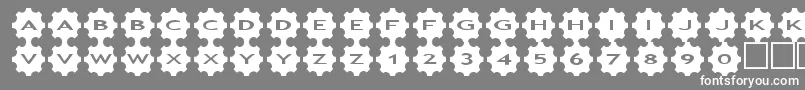 asgears3-fontti – valkoiset fontit harmaalla taustalla