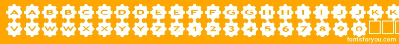 フォントasgears3 – オレンジの背景に白い文字