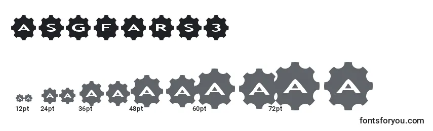 Размеры шрифта Asgears3