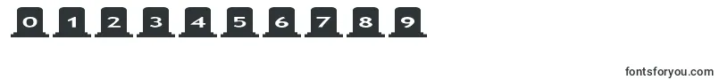 asgravestones Font – Fonts for Numbers and Digits